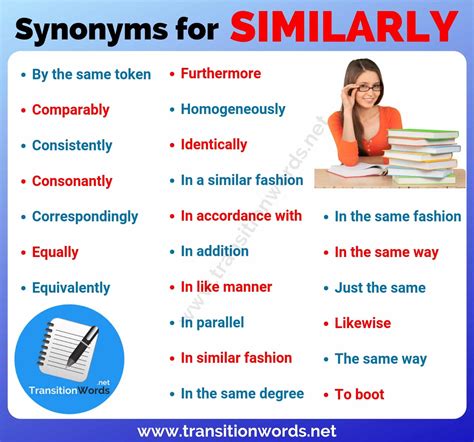 Synonyms in the same way, identically, uniformly, thus, so, more. . Similarly synonym